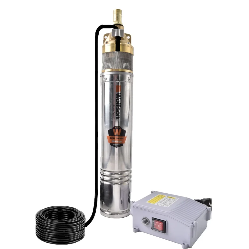 Pompă Submersibilă Apă Curată WOLFSON 4SKM 150 PRO   1100W, Debit 3300 lh, Refulare 99m (1)