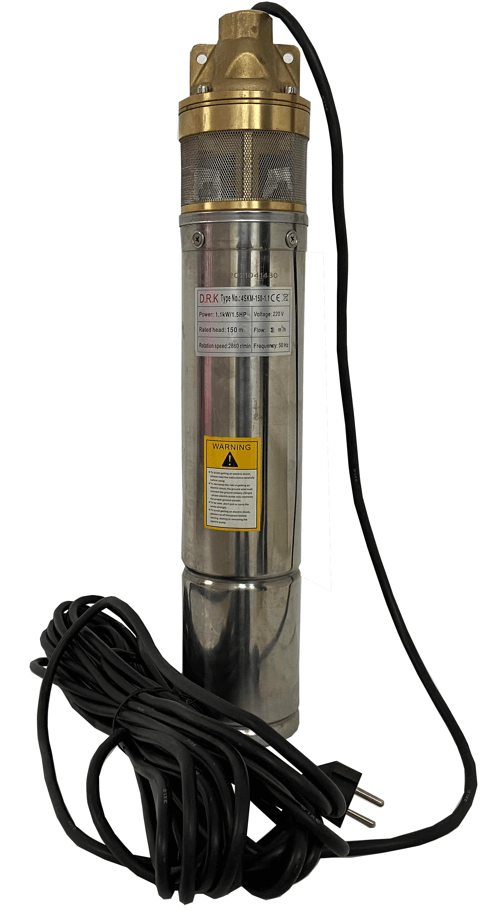 Pompa Submersibila cu Turbina DRK 4SKM 100 – 0.75 kW, 2600 lh, pentru Apa Curata