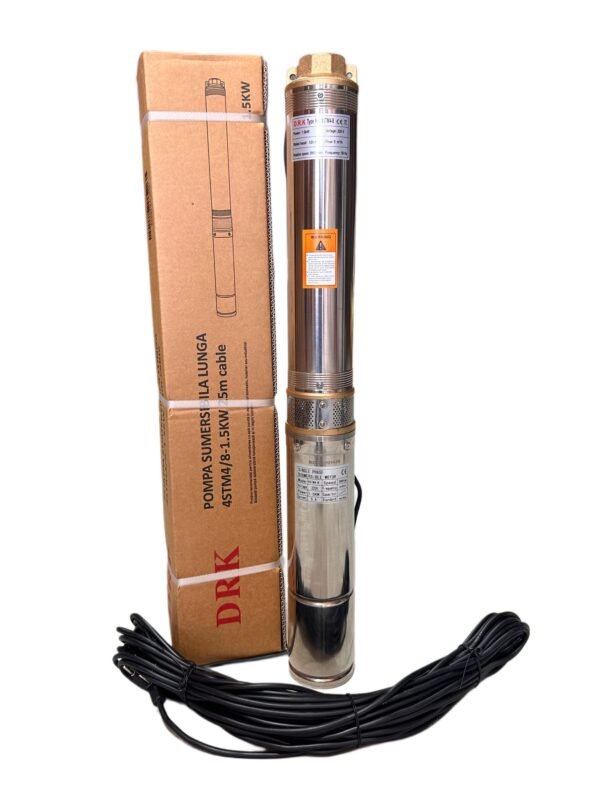 Pompă Submersibilă cu Turbină DRK 4STM4 8 1.5 kW, 5 m³h, Bobinaj din Cupru și 8 Turbine (5)