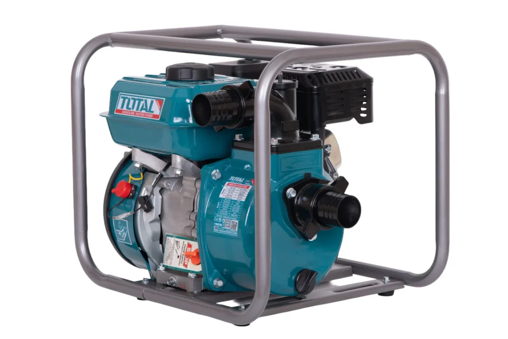 Motopompa TOTAL TP3202, 2 inch   7CP, Absorbtie 8m, Debit 33000 lh, constructie robusta din otel pentru utilizare industriala intensa