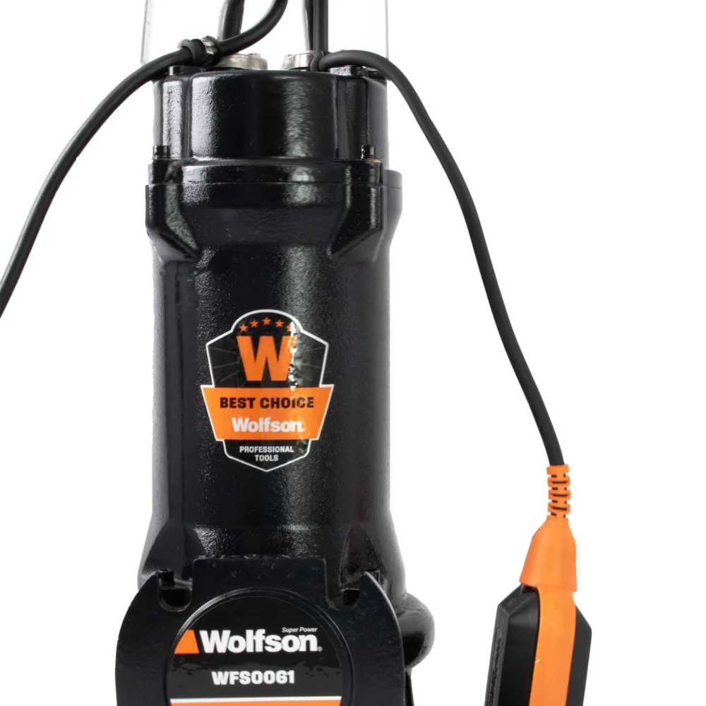 Pompa submersibila de apa murdara Wolfson PWT 7500 F   1500W, Debit 18000 lh, tocator profesional pentru reziduri grosiere (1)