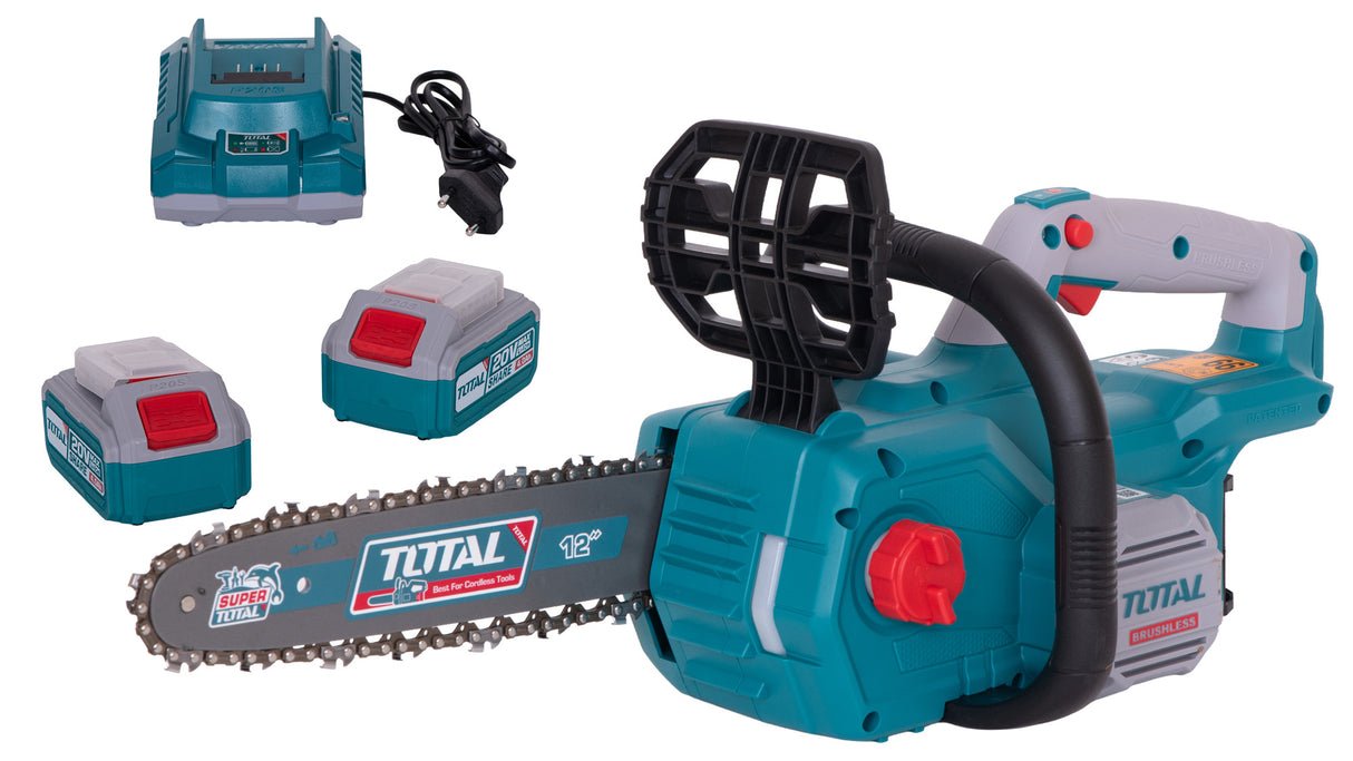 drujba motofierastrau pe acumulator total 20v lama 30 cm acumulator si incarcator 1