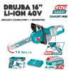 drujba motofierastrau pe acumulator total 40v lama 40 cm acumulator si incarcator 7