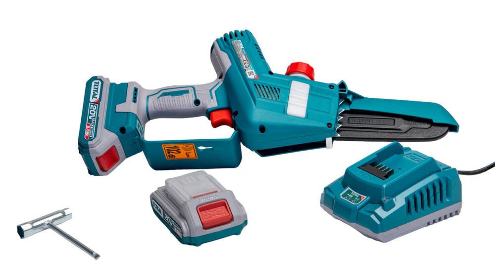 minierastrau pe acumulator total 20v lama 15 cm 2 acumulatori si incarcator 1