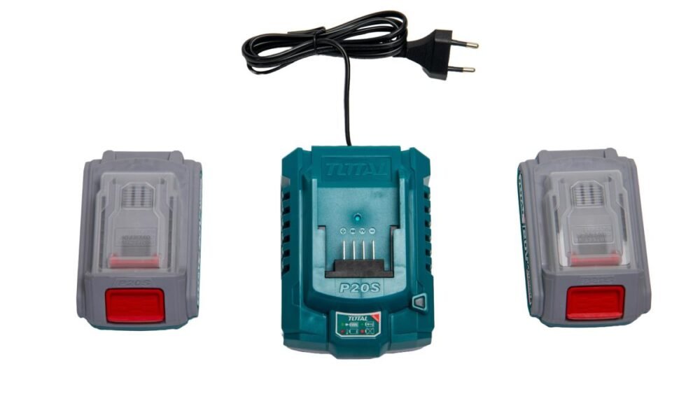 Acumulator Li Ion Total, 20V, 2Ah, pentru scule electrice + Incarcator (2)