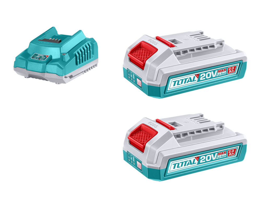 acumulator li ion total 20v 2ah pentru unelte total p20s incarcator 1