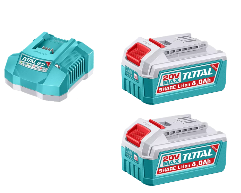 acumulator li ion total 20v 4ah pentru unelte din platforma p20s incarcator 1