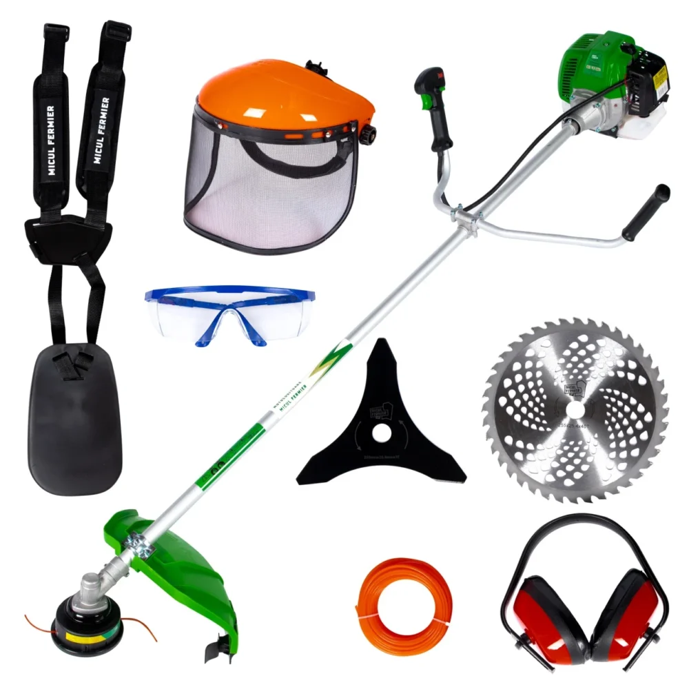 motocositoare micul fermier 476cp 52cc benzina 2t pornire rapida 10 accesorii tija 28mm 2