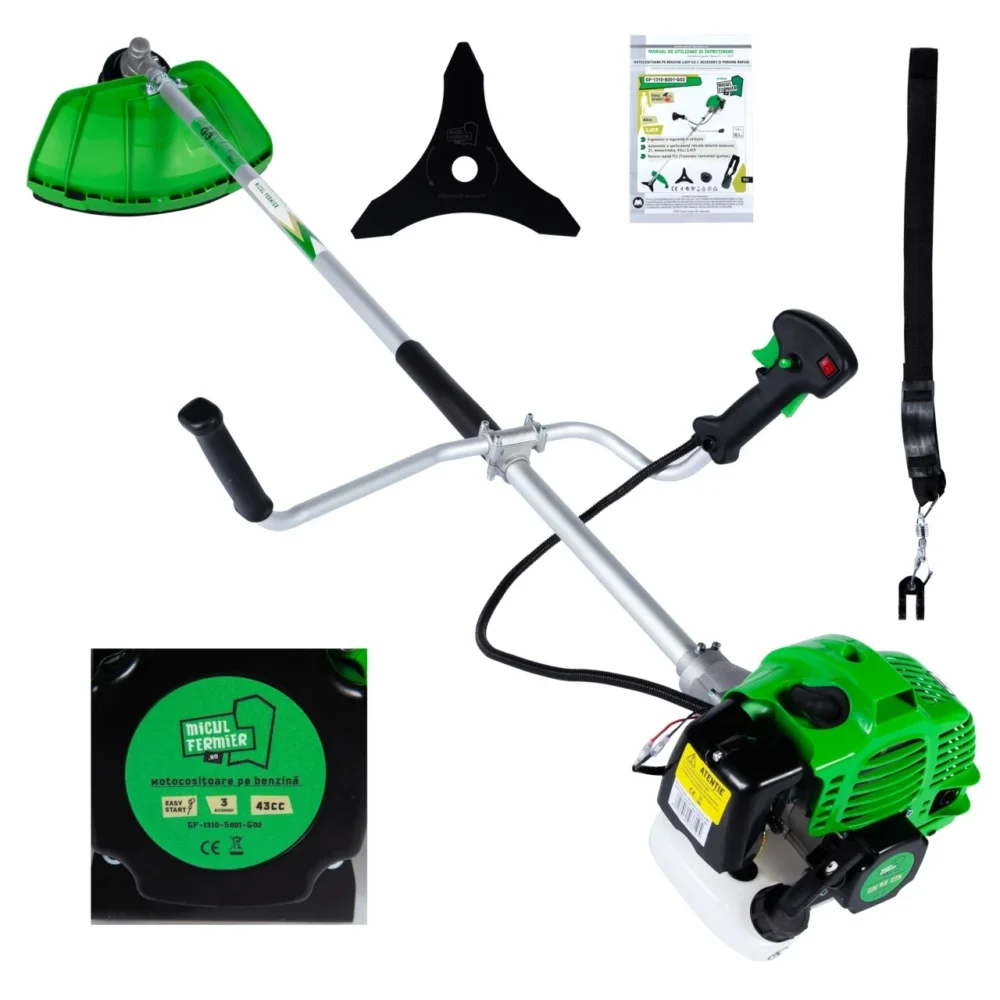 motocositoare pe benzina 34 cp cu 3 accesorii si pornire rapida 1