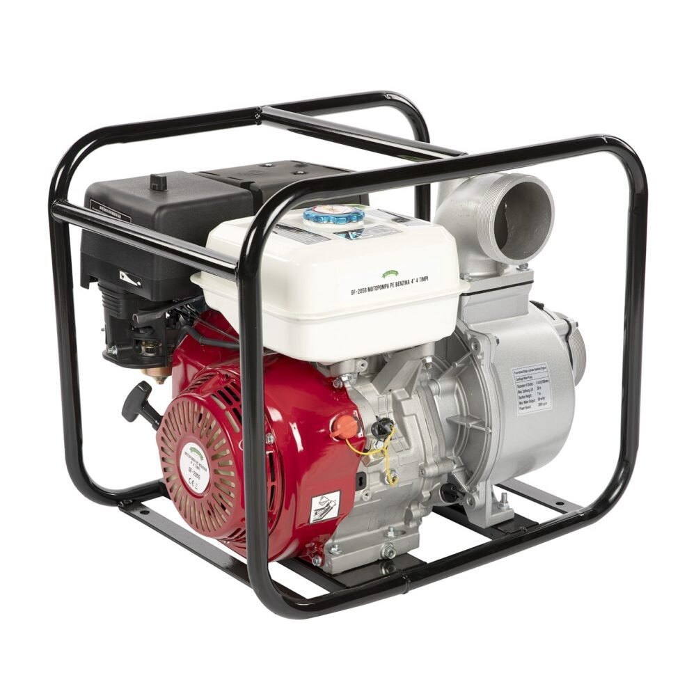 motopompa micul fermier 13cp 389cc benzina 4t racord 4 debit 80000lh 1