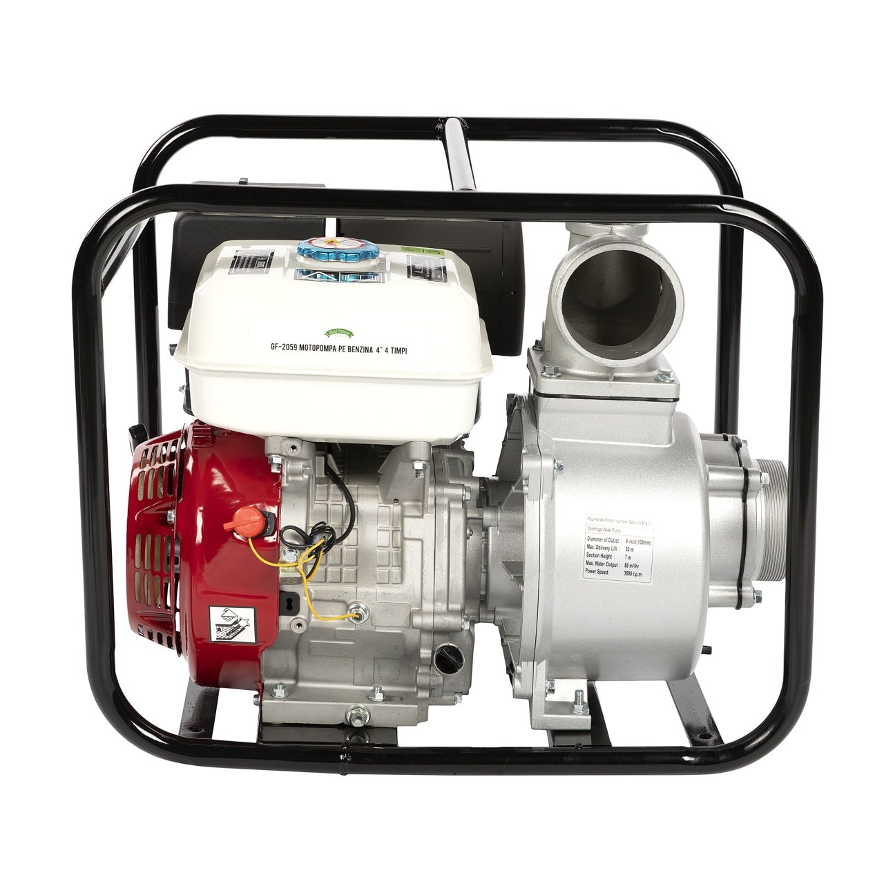 motopompa micul fermier 13cp 389cc benzina 4t racord 4 debit 80000lh 3
