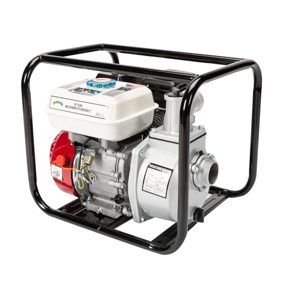 motopompa micul fermier 65cp 196cc benzina 4t racord 2 debit 30000lh 2