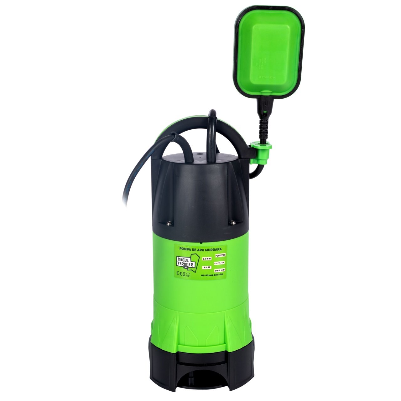 pompa apa murdara micul fermier 09 kw debit maxim 17200 lh inaltime maxima de pompare 85 m cu plutitor 3