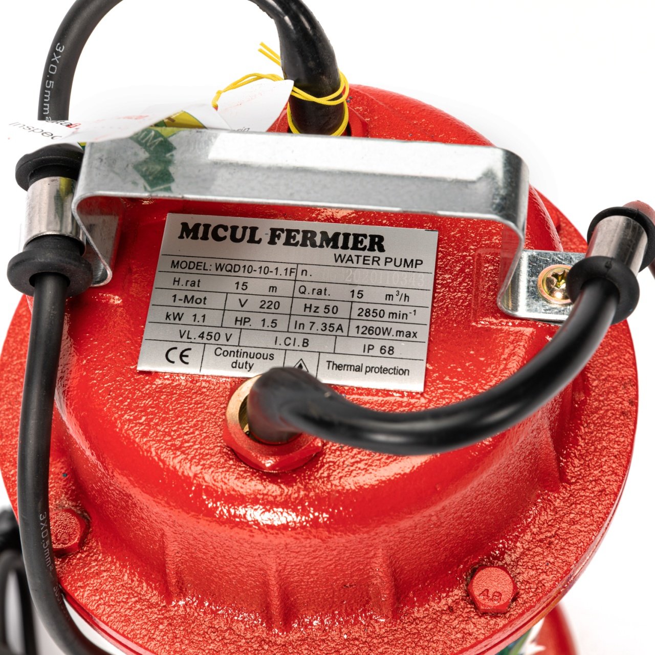 pompa apa murdara micul fermier 11 kw debit maxim 15000 lh inaltime maxima de pompare 15 m corp pompa fonta cu plutitor 7