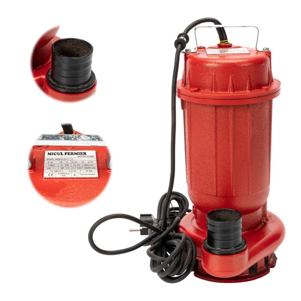 pompa apa murdara micul fermier 11 kw debit maxim 15000 lh inaltime maxima de pompare 15m corp pompa fonta 2