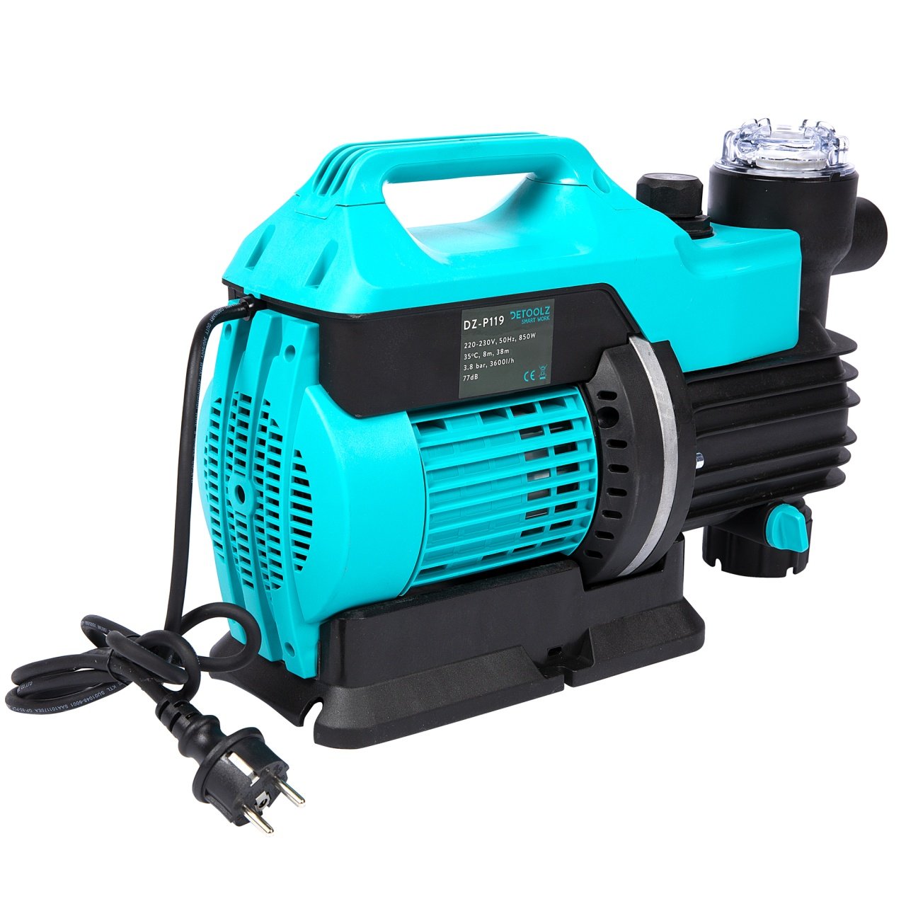 pompa apa recirculare iaz piscina subsol inundat cu filtru incorporat 850w 3600lora 38m 6