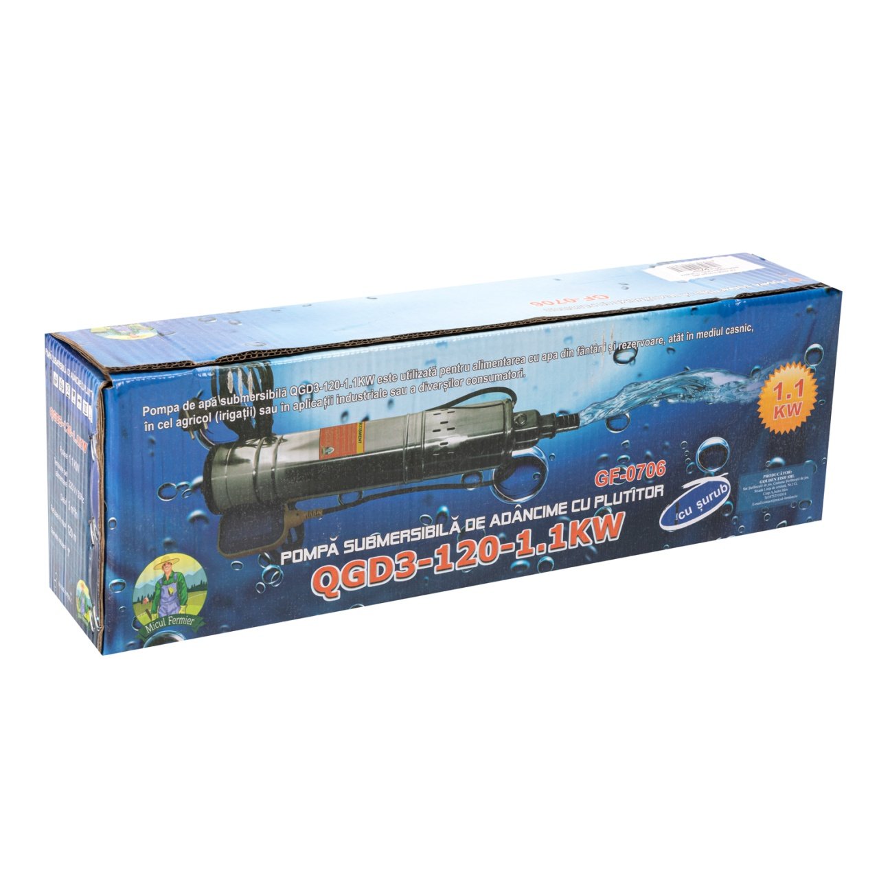pompa apa submersibila 11kw 120m tun cu plutitor mf 6