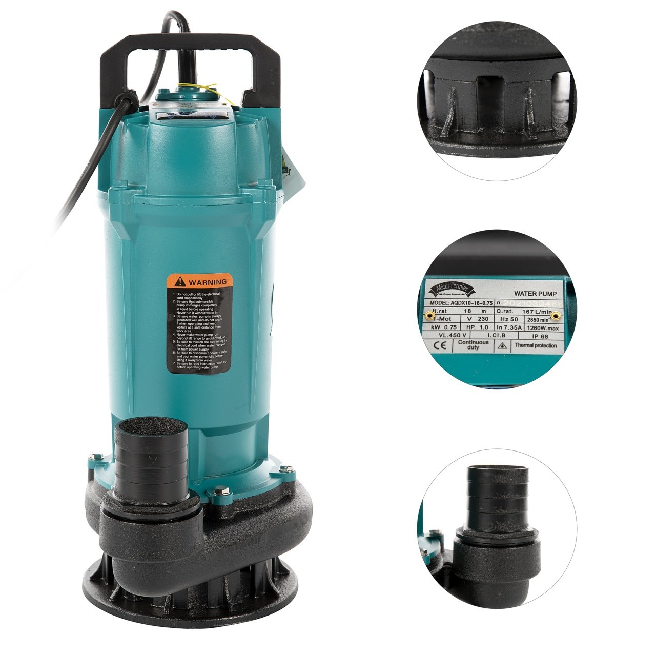 pompa apa submersibila qdx10 18m 075kw 2 3