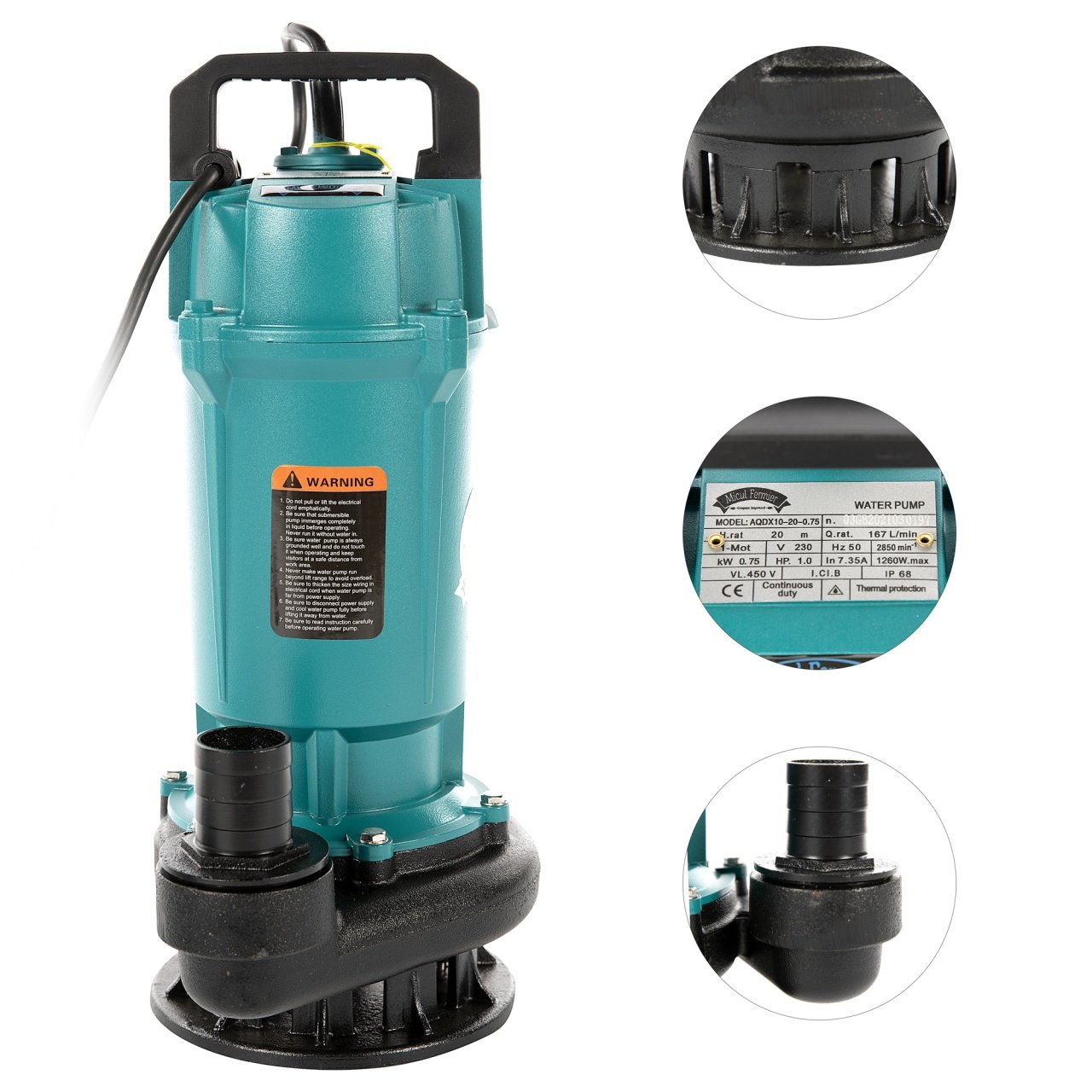 pompa apa submersibila qdx10 20m 075kw 15 3
