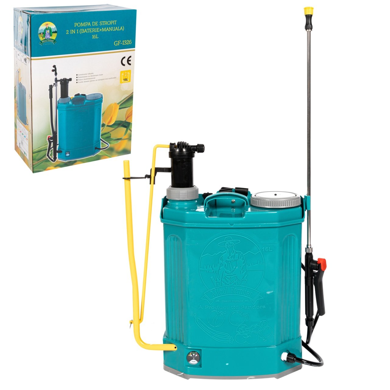 pompa de stropit 2 in 1 acumulator manuala 16l 4