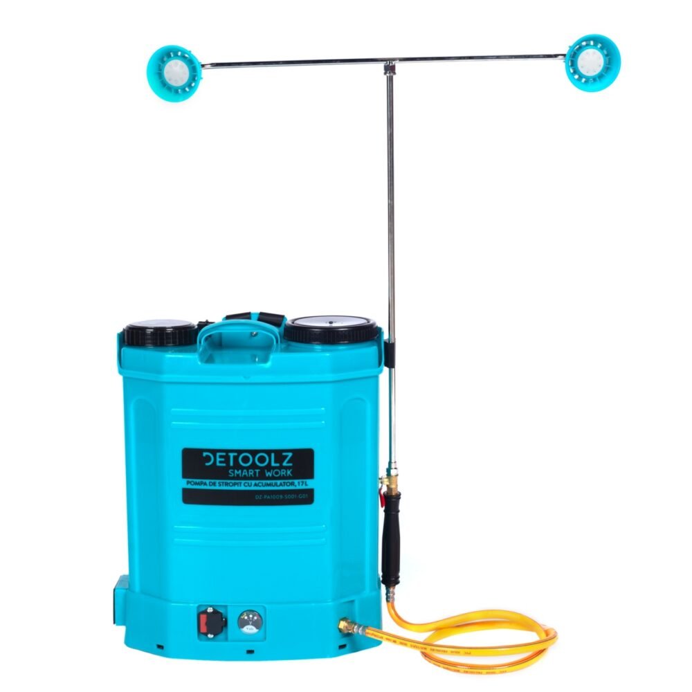 pompa de stropit detoolz capacitate 17l pompa dubla cu acumulator 2