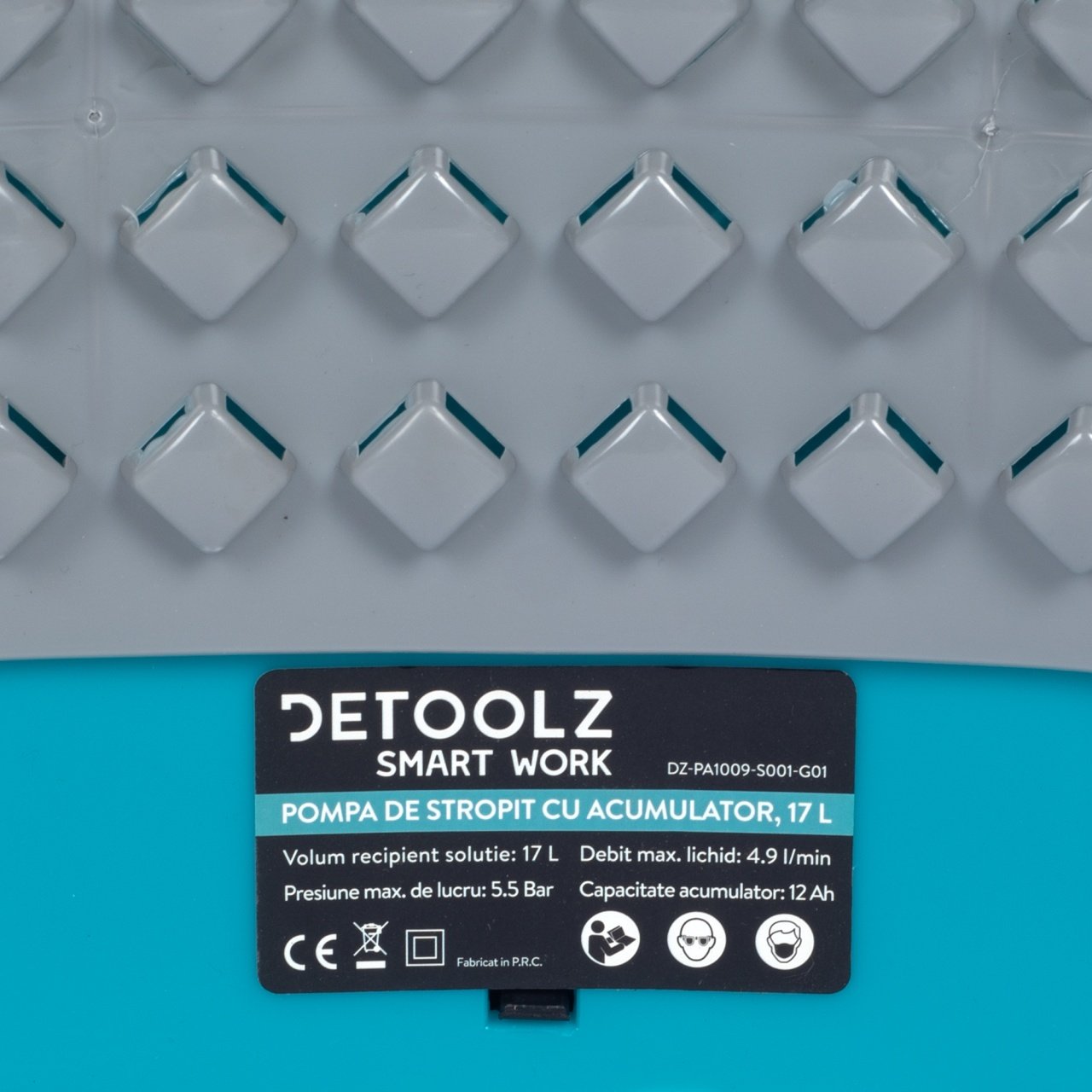 pompa de stropit detoolz capacitate 17l pompa dubla cu acumulator 6