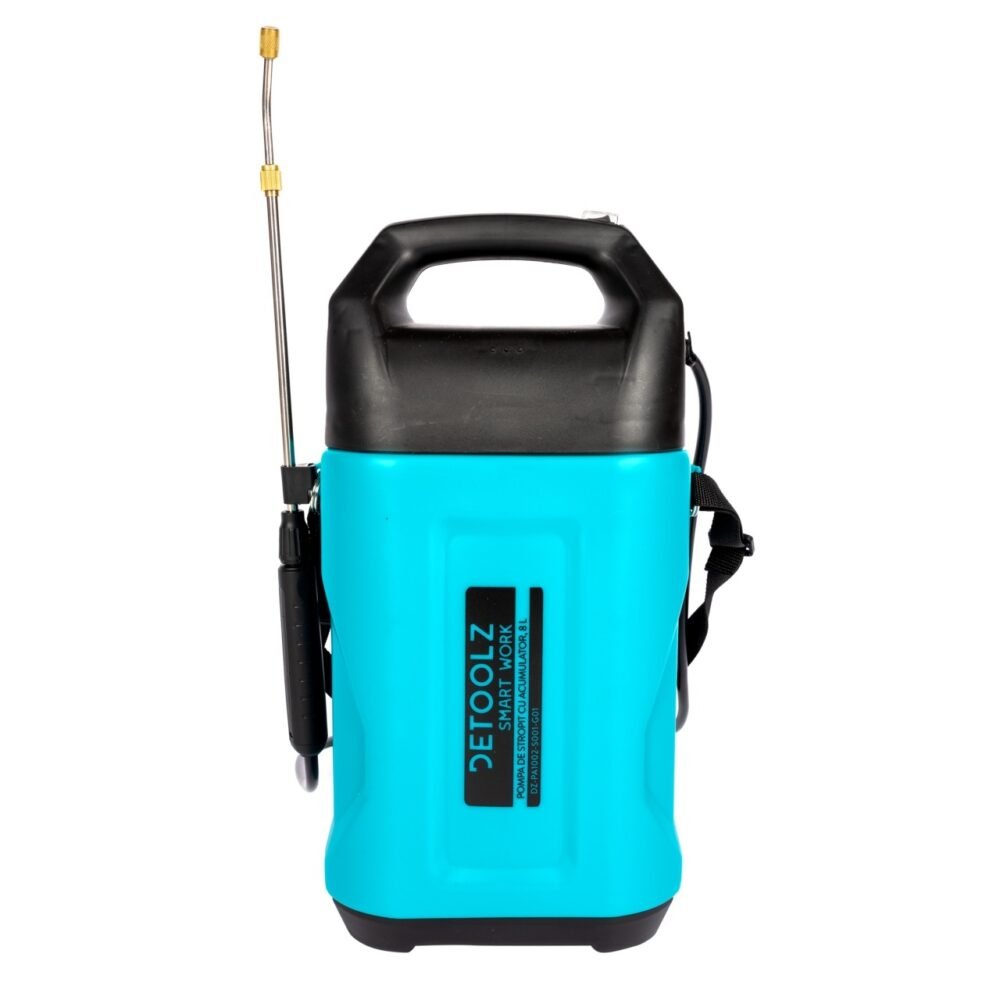pompa de stropit detoolz capacitate 8l cu acumulator li ion 1