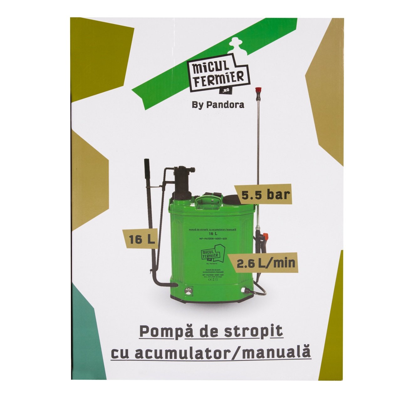 pompa de stropit micul fermier capacitate 16l pandora utilizare manualaacumulator 4