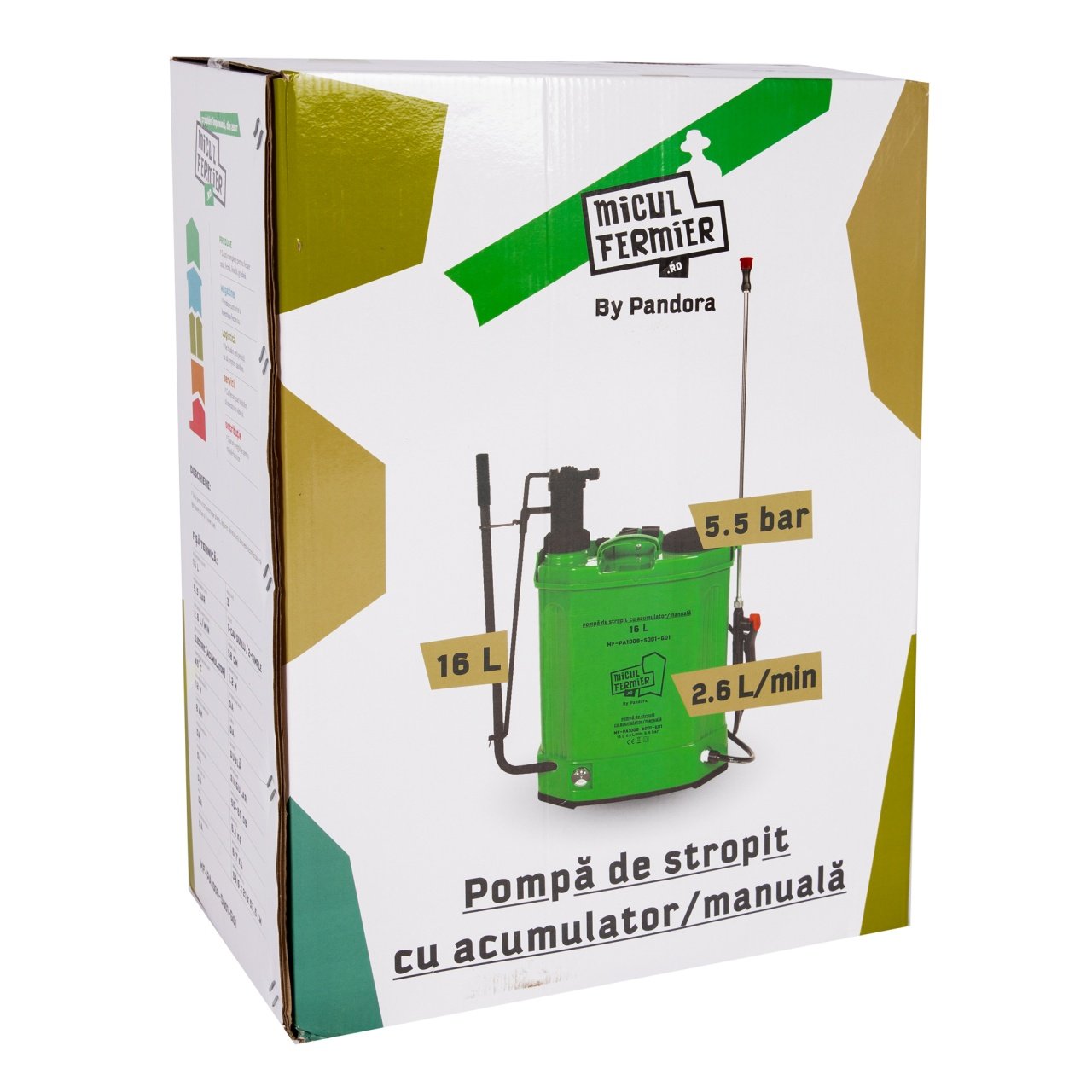 pompa de stropit micul fermier capacitate 16l pandora utilizare manualaacumulator 5