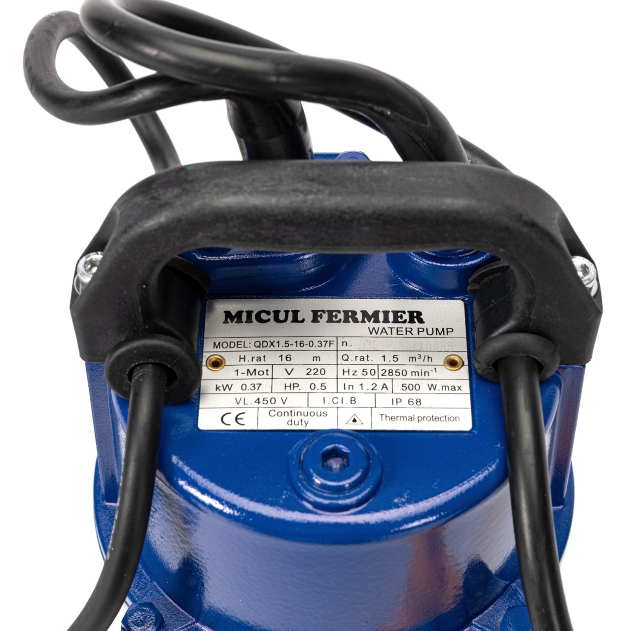 pompa evacuare micul fermier 037 kw debit maxim 3900 lh inaltime maxima de pompare 16m corp pompa fonta cu plutitor 4