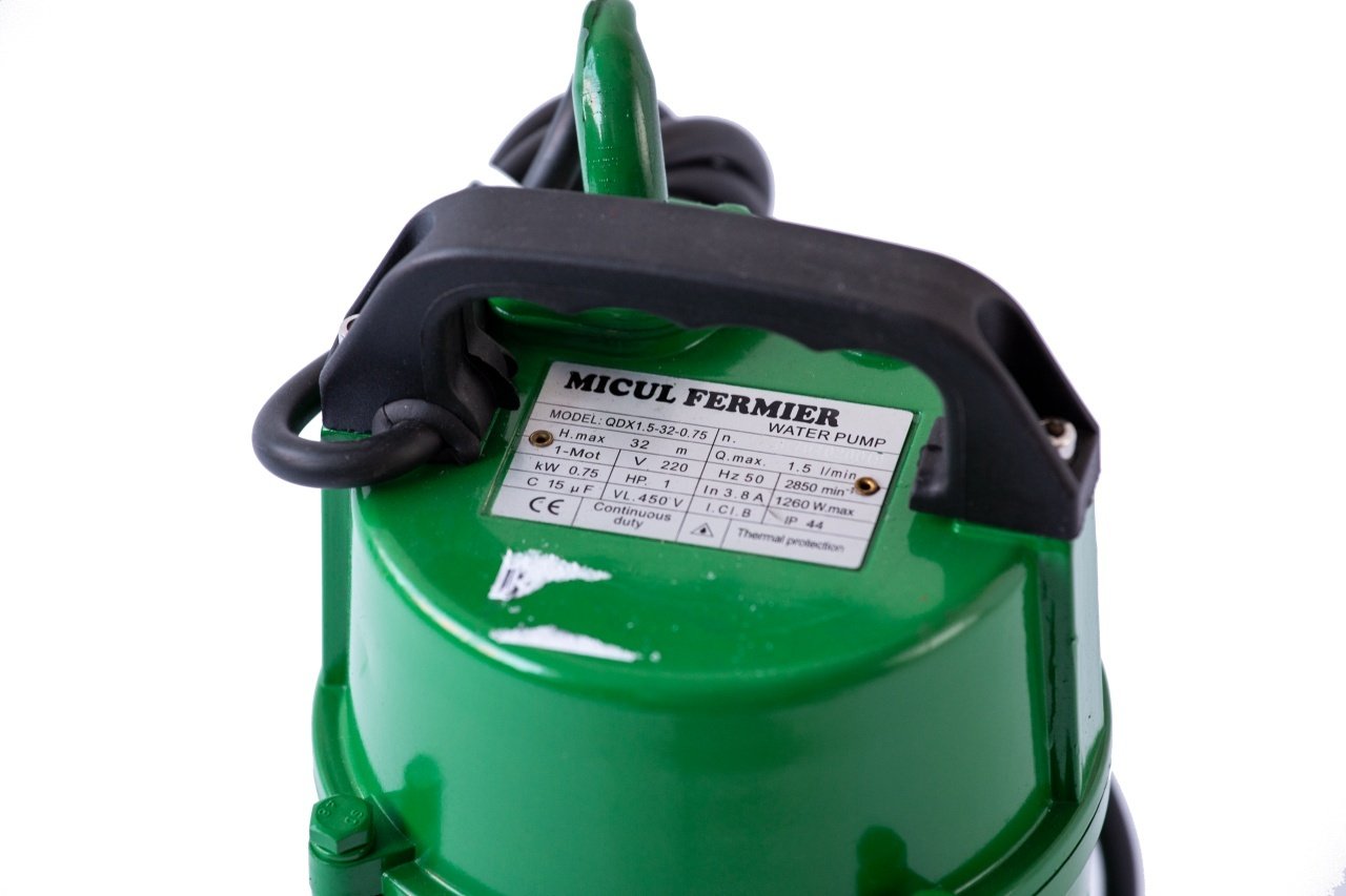 pompa evacuare micul fermier 075 kw debit maxim 3900 lh inaltime maxima de pompare 32m corp pompa fonta 6