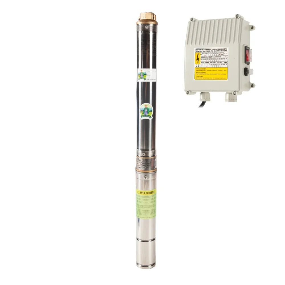 pompa submersibila micul fermier 075 kw debit maxim 3000 lh inaltime maxima de pompare 40m 8 turbine 1