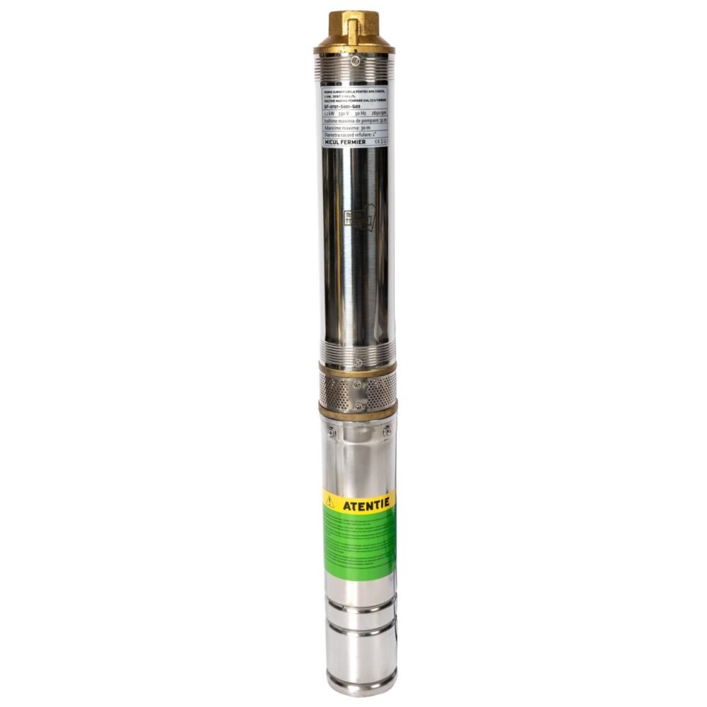 pompa submersibila micul fermier 11 kw debit maxim 3900 lh inaltime maxima de pompare 51m 8 turbine 2