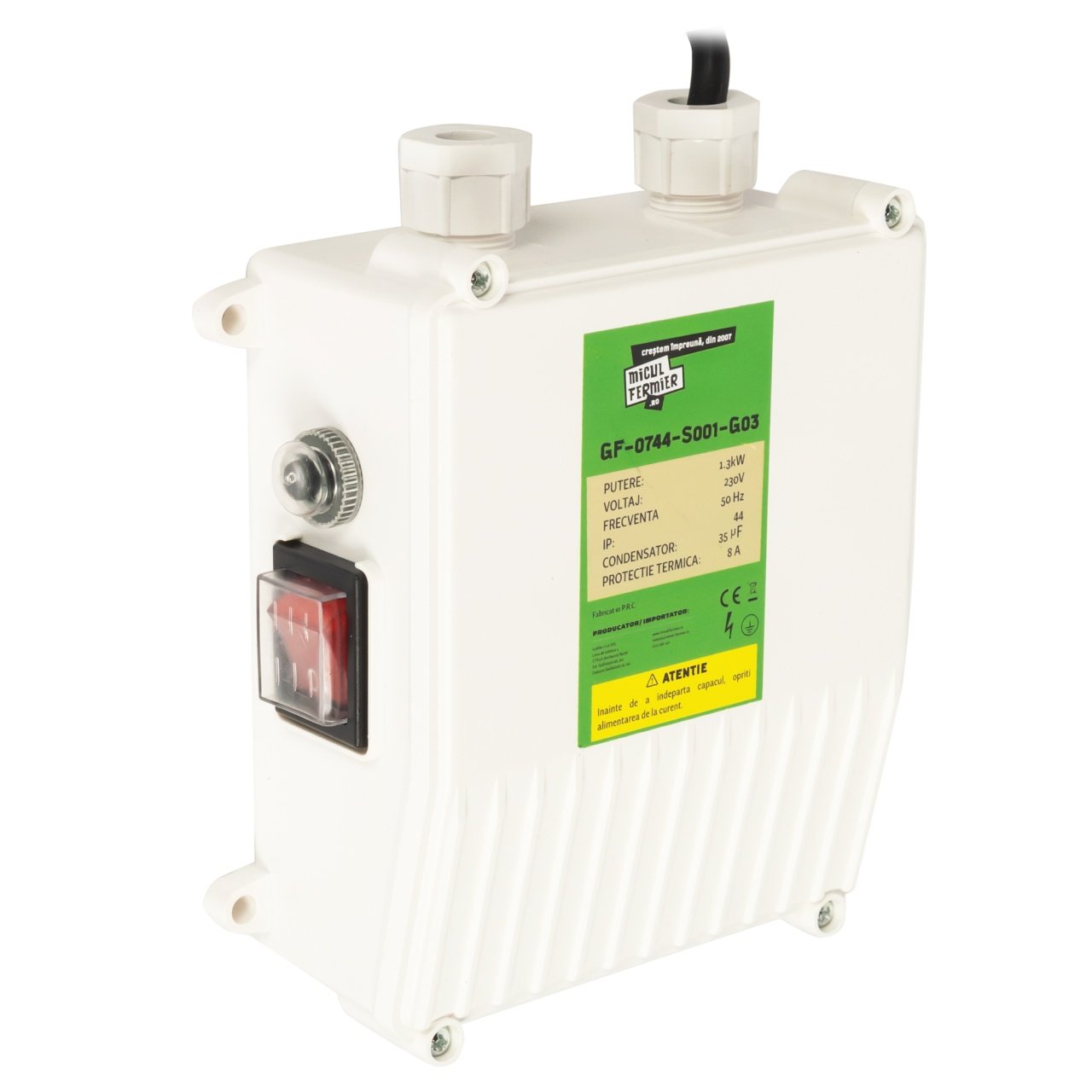 pompa submersibila micul fermier 13 kw debit maxim 3000 lh inaltime maxima de pompare 60m 1 turbina 7