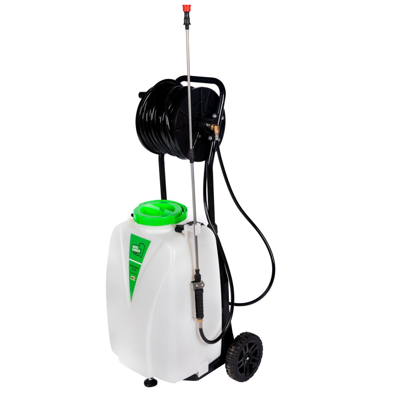 pulverizator cu acumulator micul fermier capacitate 40l cu roti 4
